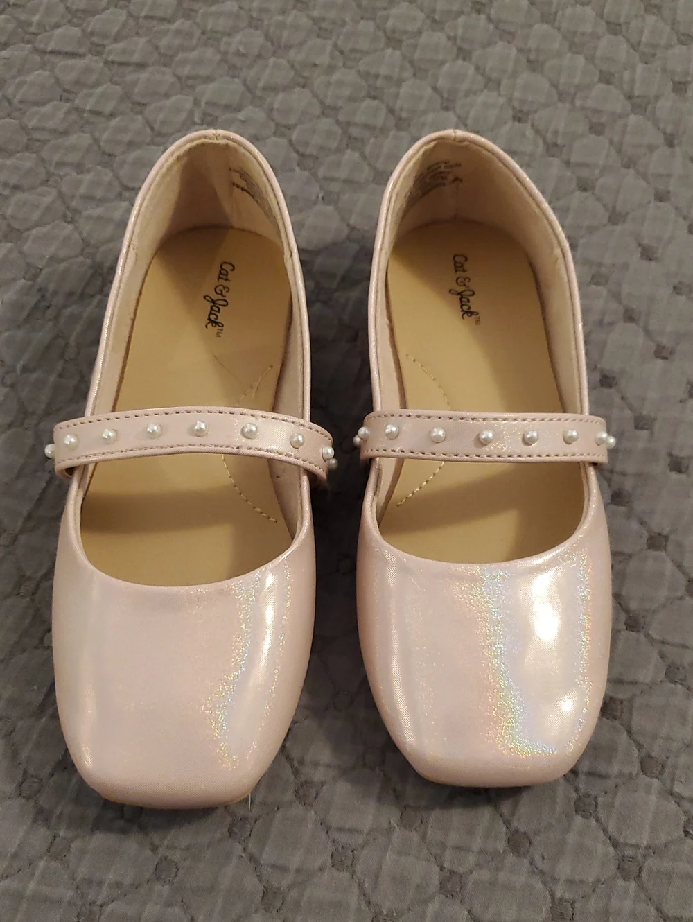 Cat & Jack Pink Pearl Ballet Flats Size 11